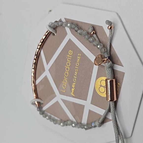 Gorjana Labradorite Rose Gold Power Gemstone Bracelet - BALANCE - Picture 3 of 4